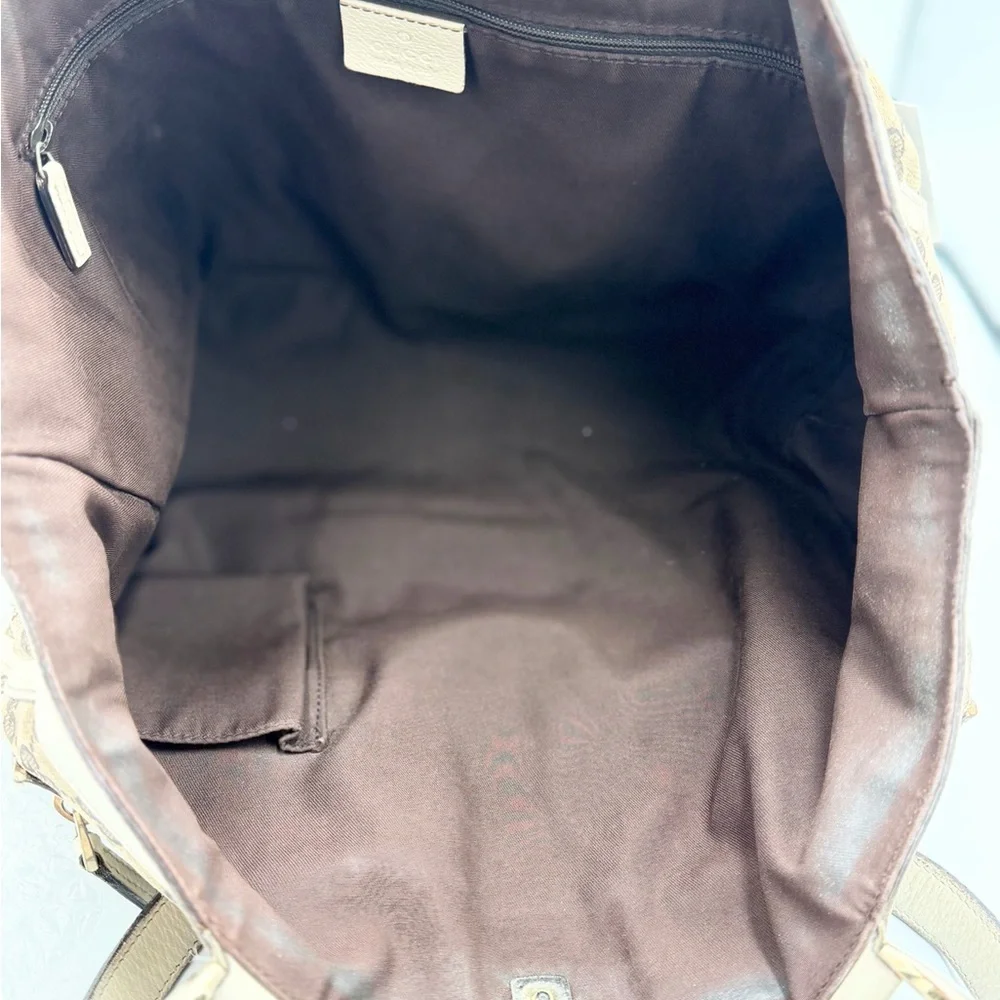 Gucci Beige and Brown Monogram Shoulder Bag And Wallet (Pelove) - Picture 6 of 15